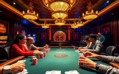 Players enjoying a thrilling gambling experience with S8 at a luxurious casino table.