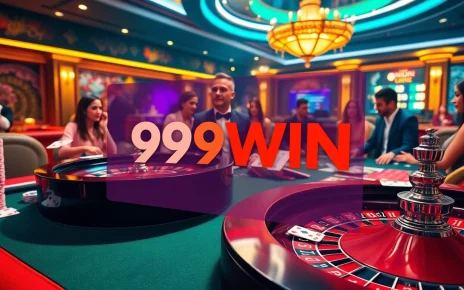 Experience the thrill of gambling with 99WIN's immersive casino visuals featuring players at the poker table.