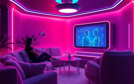 Engaging AI chat experience themed around free sex ai with futuristic elements.