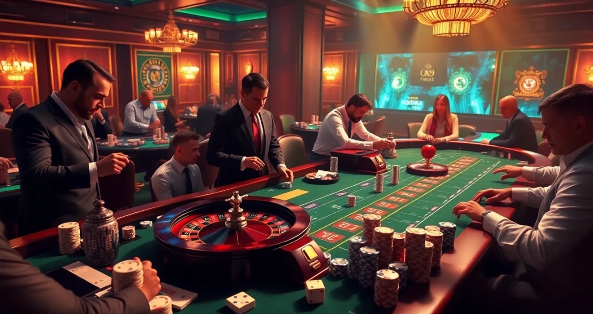 Experience the thrill of betting at OK9 NINJA with high-stakes gambling and vibrant casino visuals.