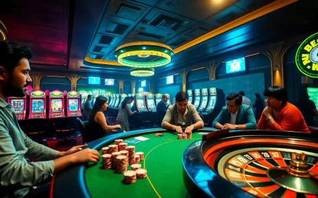 Experience the thrill of bet 88 at a vibrant casino with poker chips, cards, and a roulette wheel.