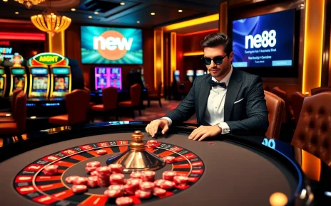 Experience the thrill of gambling at new 88's luxurious casino ambiance featuring roulette and slots.