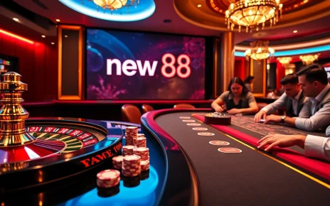 Engaging gamblers with excitement at new 88 casino featuring roulette, poker, and chips.