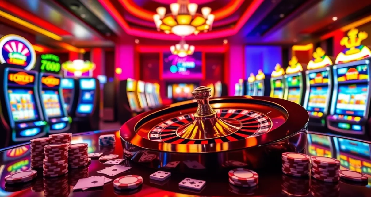 Experience the thrill of RR88 with vibrant casino tables and engaging games.