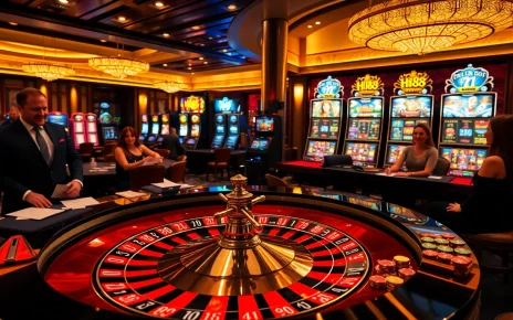Players enjoying their experience at Hi88's luxurious casino, with roulette and poker action.
