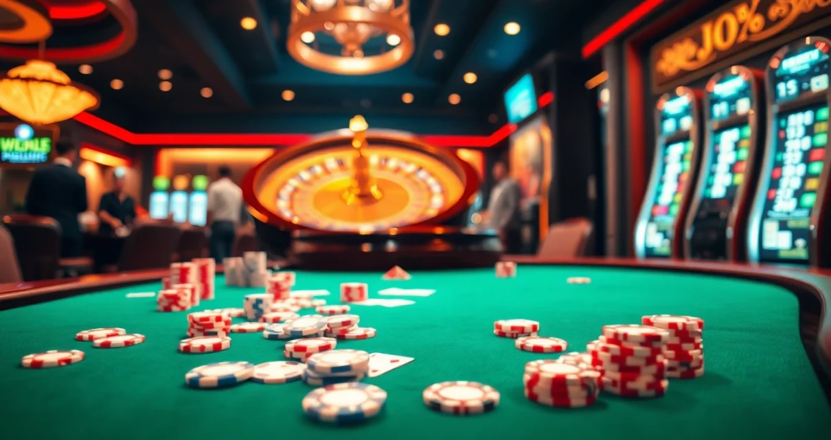 Exciting casino gameplay featuring poker chips and cards, highlighting jbo strategies.