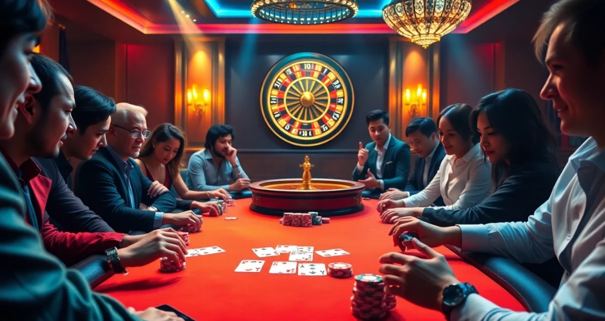 Experience thrilling poker action at MM88 with high-stakes games and vibrant casino atmosphere.