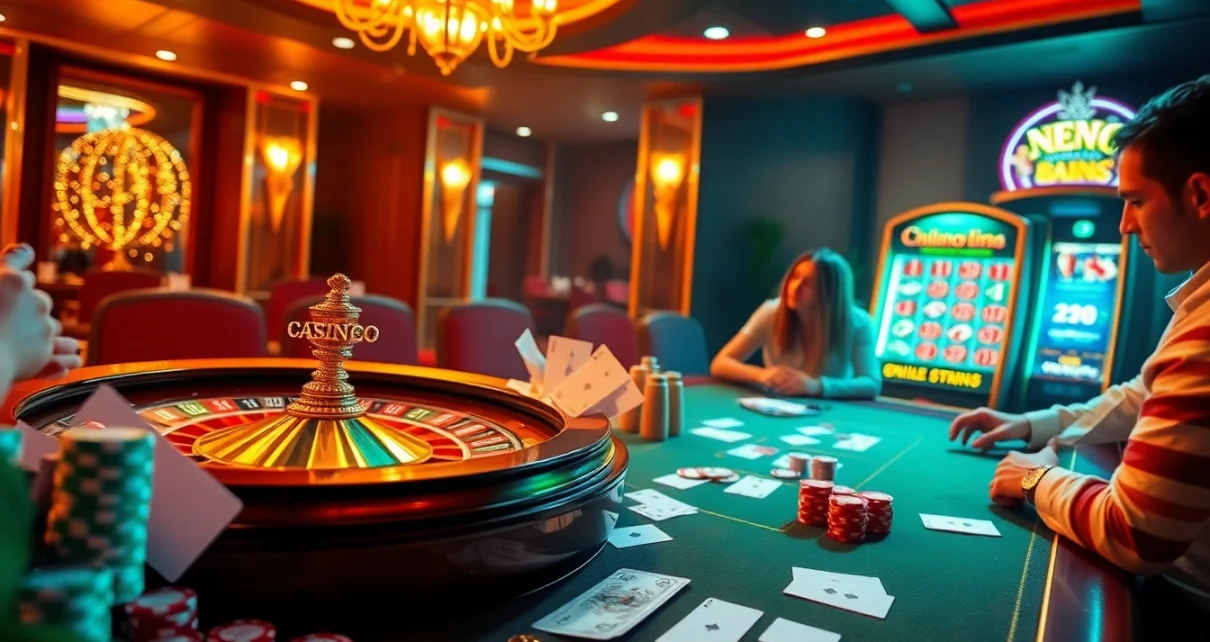 Experience the excitement of new88 with vibrant casino tables and engaging players.