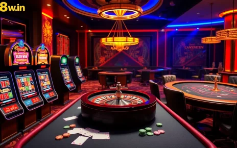 Experience high-stakes action at trang chu 98win with vibrant casino visuals.