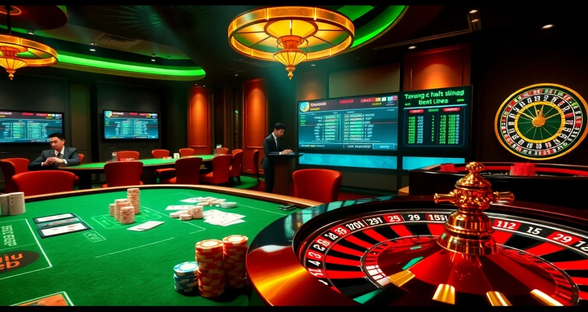 Experience the thrill of online gambling at trang chu 32win with a modern casino interface featuring poker and roulette.