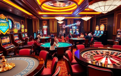 KJC gaming players enjoying an exciting experience at luxurious casino tables filled with vibrant games.