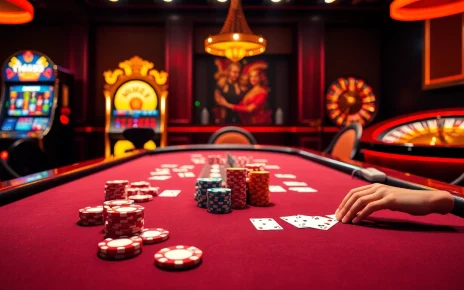 Players engaging at an exciting MM88 poker table with vibrant chips and cards.