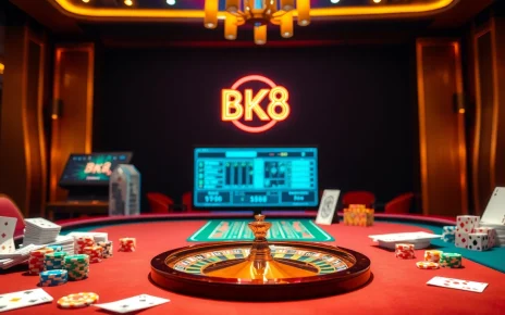 Players enjoying a thrilling BK8 casino experience with vibrant tables and exciting games.