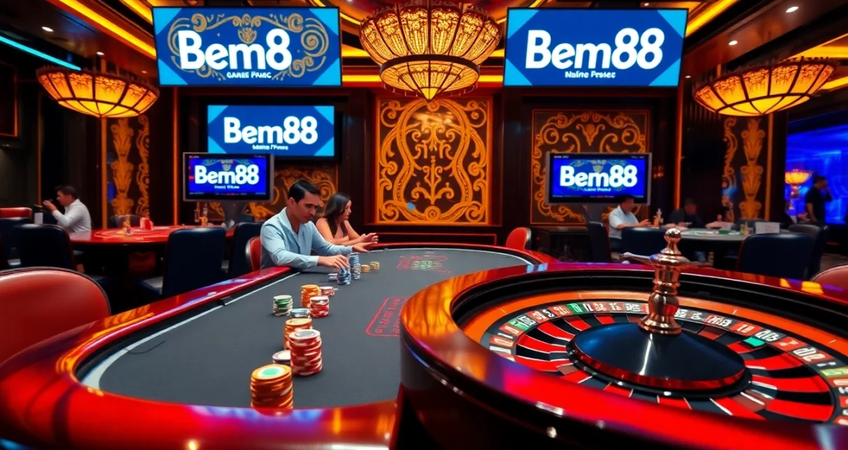 Experience thrilling poker action at Bem88's ultimate online casino platform.