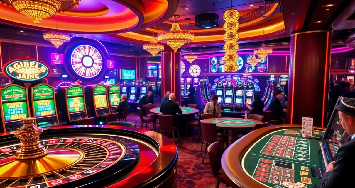 Experience the thrilling atmosphere at Bro138 Bro138 with vibrant casino games like roulette and slots.
