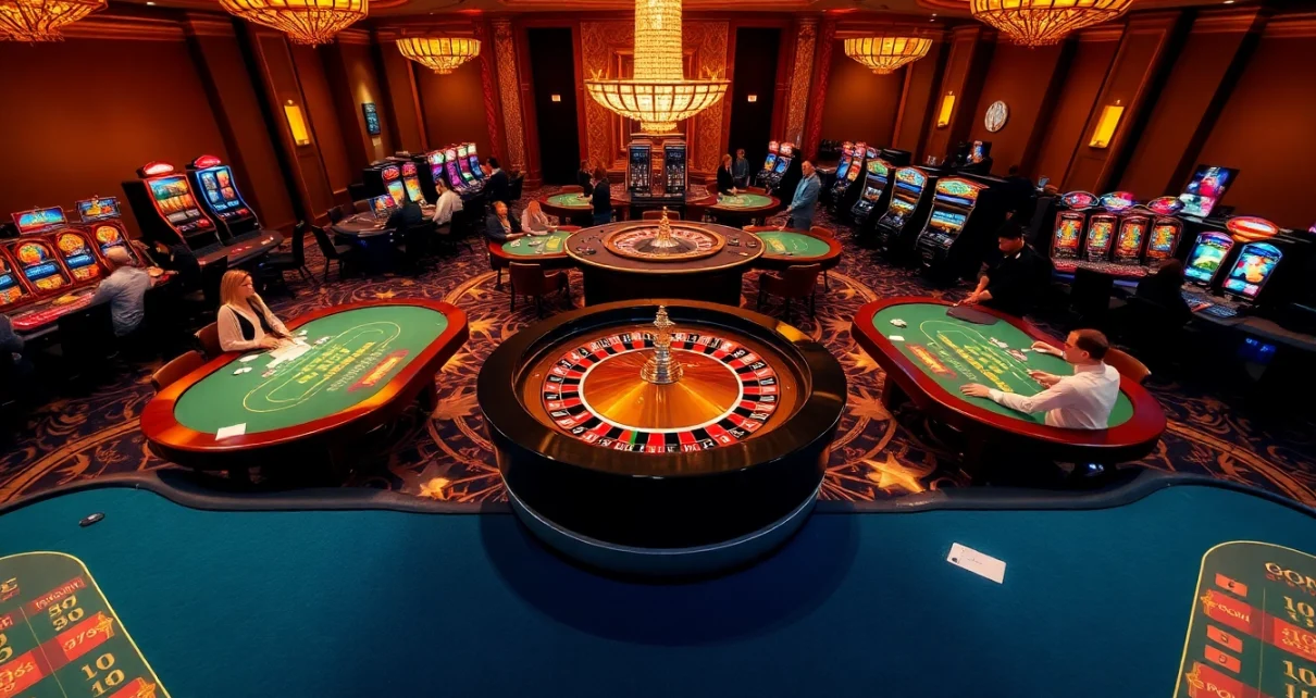 M88 offers an exciting casino experience with lively poker games and vibrant slot machines.