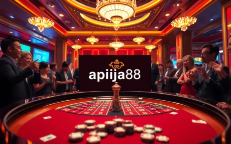 Experience high-stakes excitement with apiraja88 at a lavish casino roulette table.