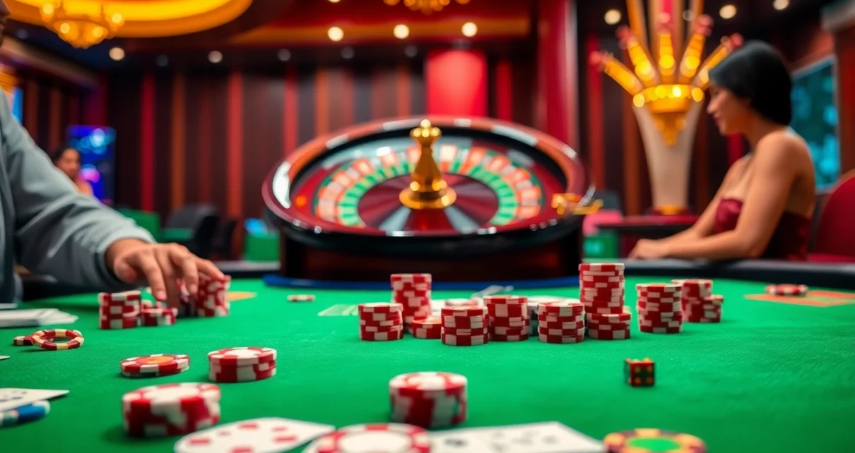 Experience thrilling gameplay at hay88 with vibrant casino tables and exciting betting action.