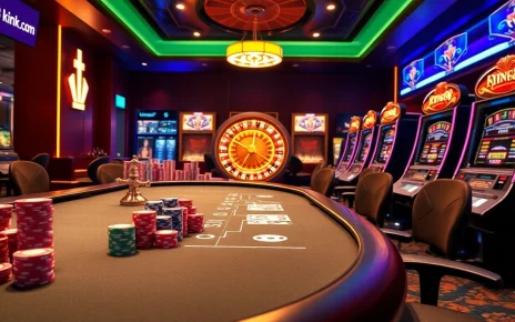 Excited players enjoying a luxurious king88 gaming experience at a vibrant casino table.