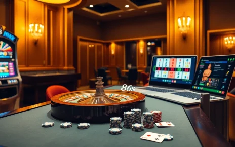 Experience thrilling wins at the 8s table with vibrant roulette and poker action.