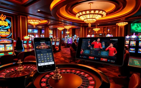 Experience thrilling gameplay at HM88 with vibrant casino tables and exciting slot machines.