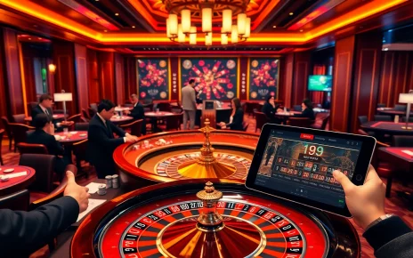 An exciting gaming atmosphere with the liên minh kjc showcasing roulette and poker action, highlighting thrilling moments in gambling.