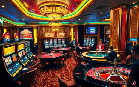 Experience the excitement of high stakes gaming at apiraja88 with vibrant slot machines and engaging poker tables.