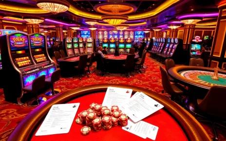 GO8 players placing bets enthusiastically at luxurious casino tables and slot machines.