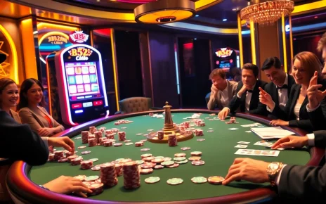 A player enjoying a thrilling game at B52club with vibrant casino elements, showcasing excitement and professionalism.