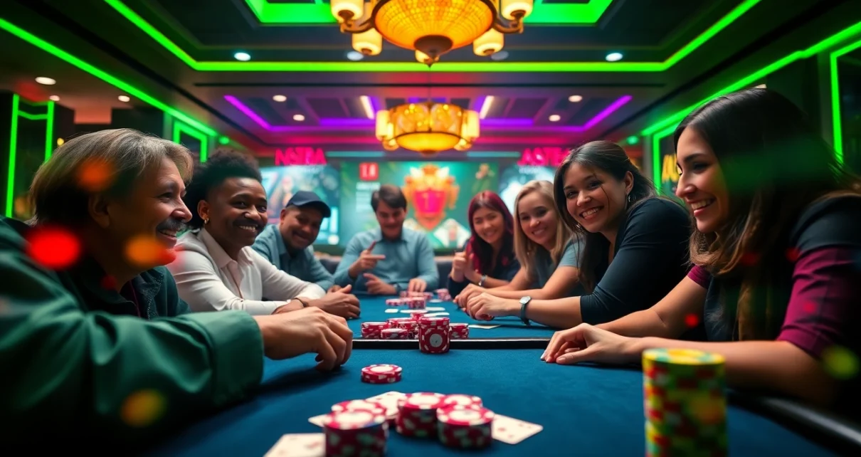 משחק פוקר אונליין מרתק ב-7XL, המציג את ההתלהבות של השחקנים ואת הממשק הדיגיטלי.