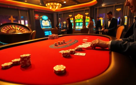 Poker players strategizing with 11WIN chips at a luxurious casino table.