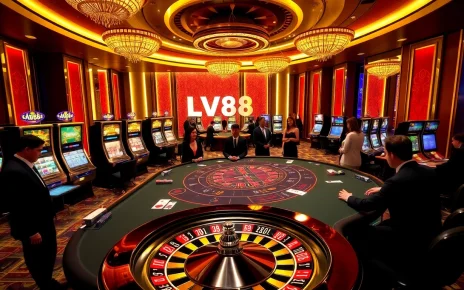Experience the thrill of high-stakes gaming at LV88, with Baccarat tables and slot machines.