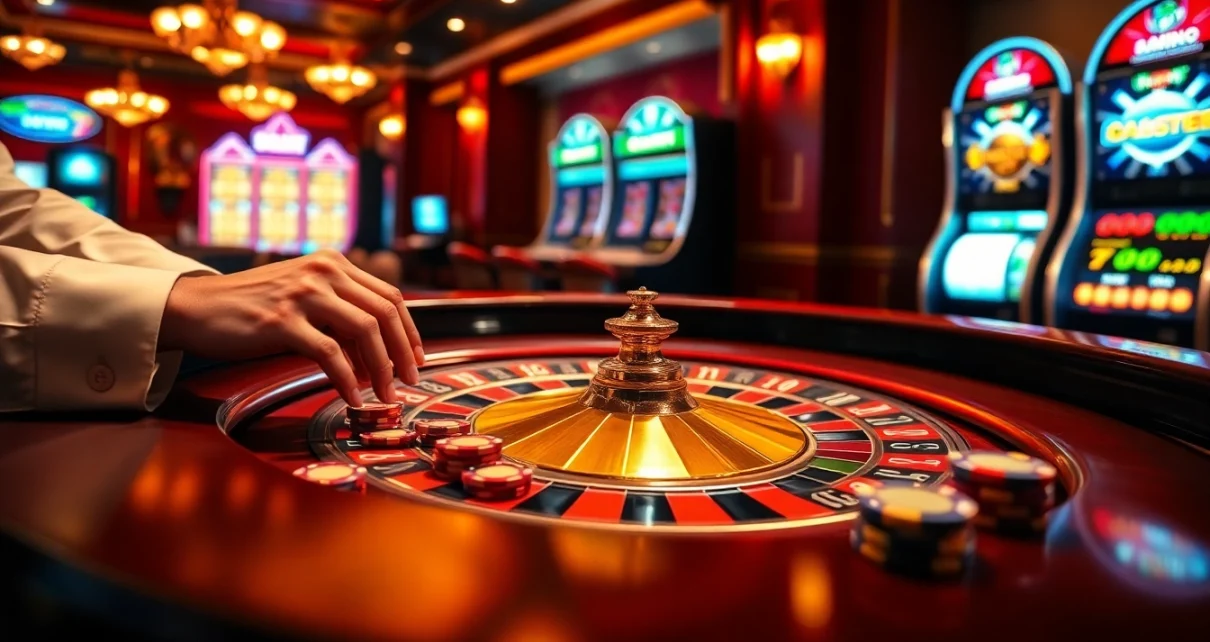 Experience the thrill of betting at the luxurious roulette table featured on https://bet88fun.net/, showcasing poker chips and dynamic casino action.
