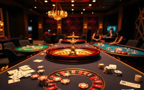 Experience excitement at BK8 casino table with high-stakes cards and vibrant chips.