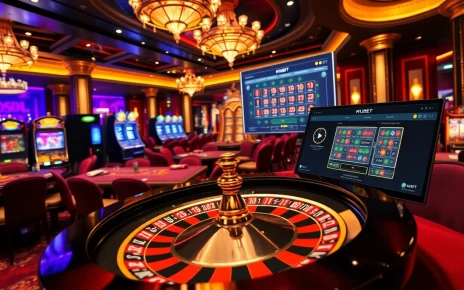 Kubet players engaged in an exciting roulette game at a luxurious casino.