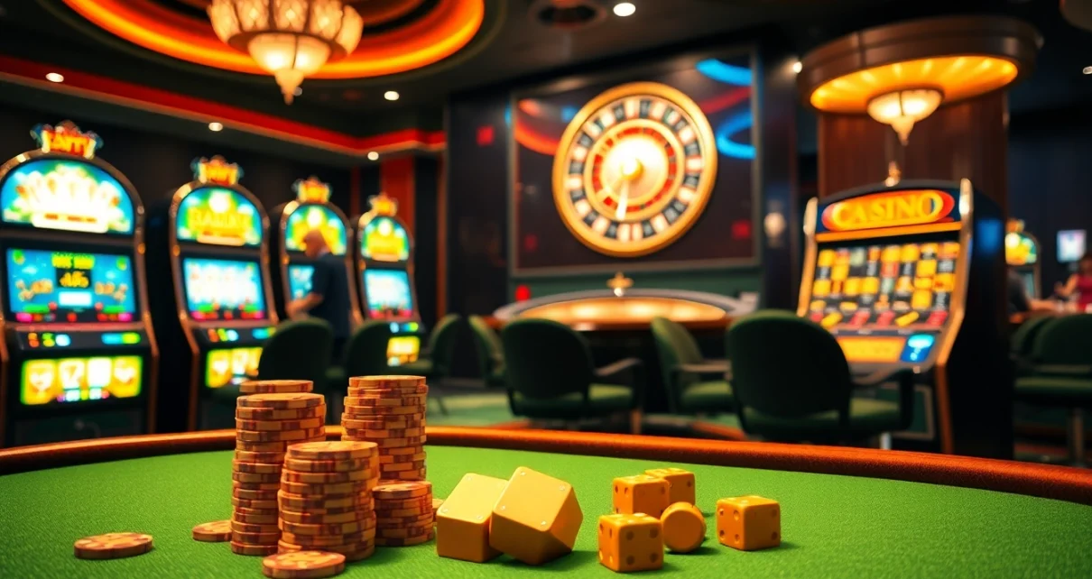 Experience the thrill of tt88 nhà cái with classic casino games, vibrant poker chips, and colorful slot machines.