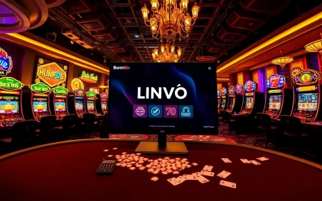 Experience LINK VÀO Bomwin with an engaging online gambling atmosphere featuring vibrant tables and bright slots.