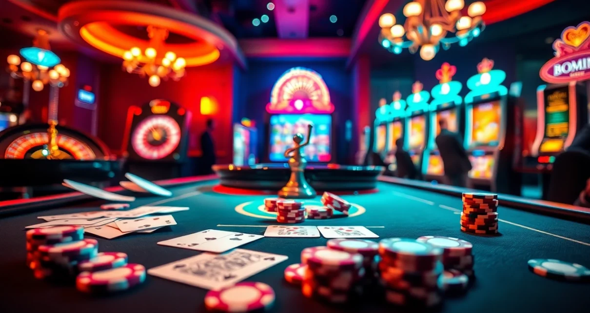Experience the thrill of LINK VÀO Bomwin as players engage in exciting casino games.